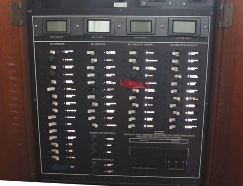 Electrical Panel in Salon--all new with LEDs
